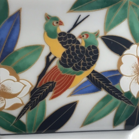 TAKAHASHI San Francisco TROPICALE Square Sauce Rice Bowl Bids and Floral - Picture 11 of 16